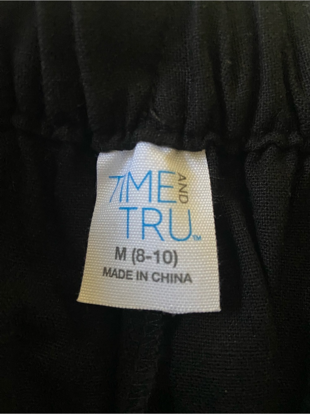 Time and Tru Black Linen Blend Pull On Midi Skirt with Front Slit Size Medium - Picture 4 of 14
